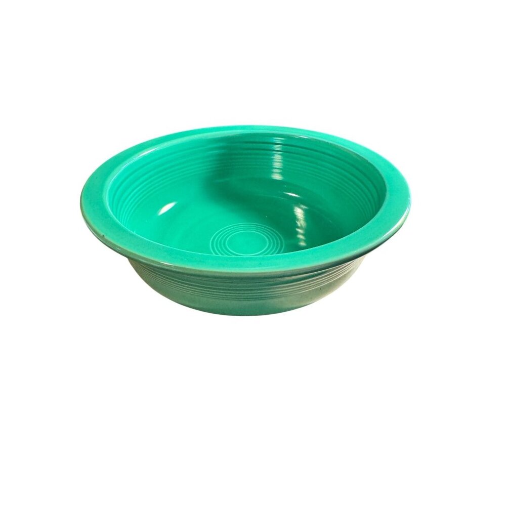 Vintage Fiesta Large Green Ceramic Serving Bowl 9" Diameter Made In USA - Picture 3 of 7